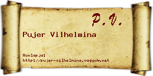 Pujer Vilhelmina névjegykártya